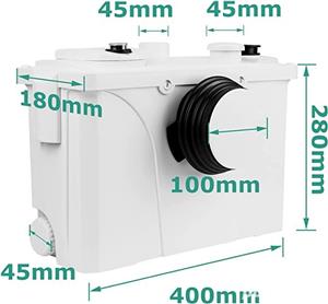 Pompa cu tocator pentru toaleta, model Sonnewelt 700 - imagine 3