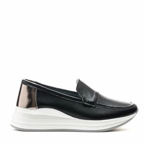 Pantof negru, piele naturala, talpa ortopedica, marimea 37