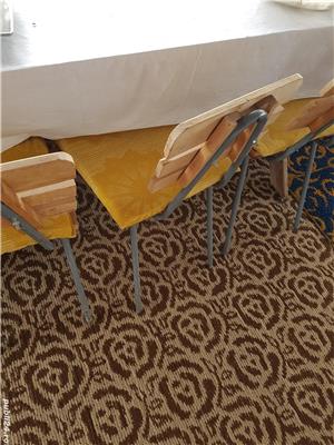 Scaune  cadru oțel cu lemn natur italy - imagine 6