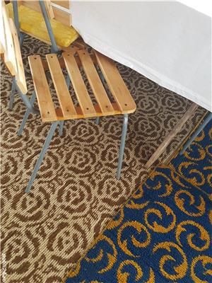 Scaune  cadru oțel cu lemn natur italy - imagine 4