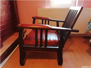 Fotoliu scaun vechi,Mission Style,unicat - imagine 2