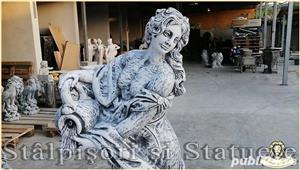 Statuetă domnița cu ulcea, gri patinat, model S16.