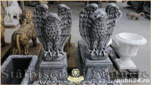 Set vulturi pe soclu, gri patinat, model S13 (2).