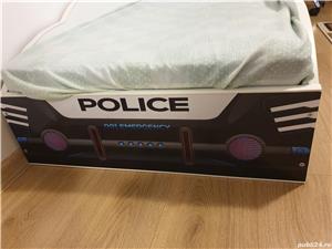 vand patut baiat 140x70 masina de politie - imagine 4