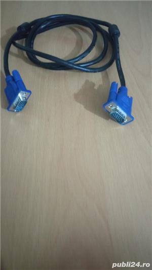 Vând Cablu VGA 15 pini pentru conectare PC la monitor .2 conectori 15 pini tata - imagine 2