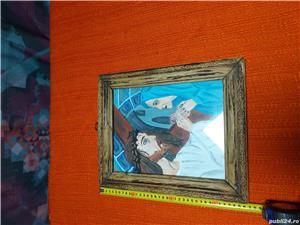 Icoana veche, inramata,   38 cm * 32 cm, sticla protectie - imagine 5