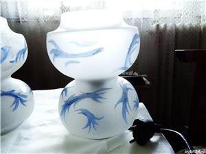 Veioze pereche cu abajur din sticla - imagine 2