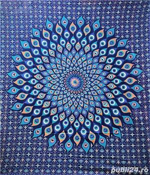 Panza decorativa Mandala, Bumbac 100%, India, 140*210 cm - imagine 2