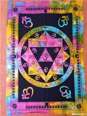 Panza decorativa Mandala, Bumbac 100%, India, 140*210 cm - imagine 5