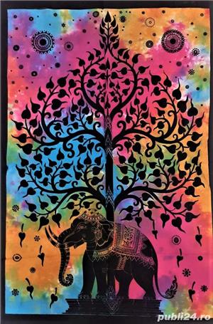 Panza decorativa Mandala, Bumbac 100%, India, 140*210 cm - imagine 10