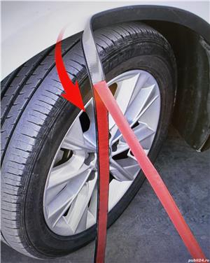 bandă cauciuc,design carbon, 4 piese x 1.5m/piesă protecție aripă auto - imagine 2