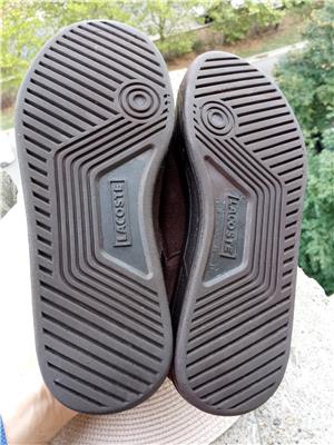 Adidasi piele Lacoste, mar. 42, UK 8 (26.5 cm) made in Thailand. - imagine 6