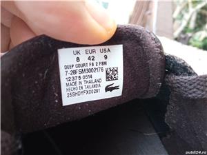 Adidasi piele Lacoste, mar. 42, UK 8 (26.5 cm) made in Thailand. - imagine 7