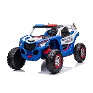 UTV electric pentru 2 copii Police XB2118, 4x 55W, 12V, scaun tapitat, bluetooth 