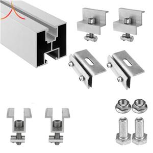 KIT Structura de montaj pentru 2 panouri solare fotovoltaice acoperis tabla faltuita