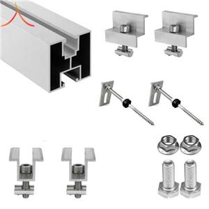 KIT Structura de montaj pentru 2 panouri solare fotovoltaice acoperis metalic