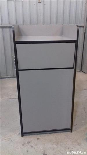 Pubela  debarasator cu suport tavi material plastic pentru fast food restaurant cantina  - imagine 7