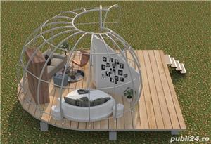 Cort glamping de lux EKO S,30 mp,structura metalica,garantie 15 ani - imagine 6