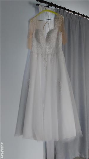 Vând rochie de mireasa + halat  - imagine 3