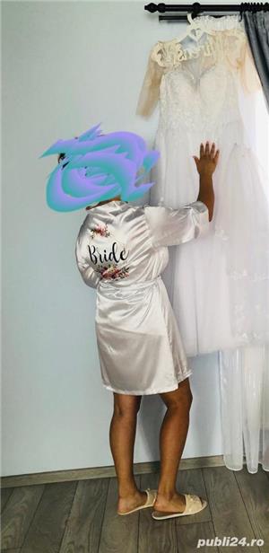 Vând rochie de mireasa + halat  - imagine 2