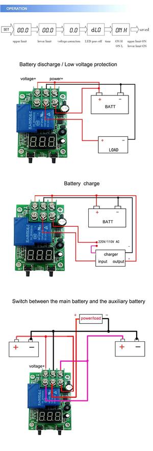 controler dumploader 6-80V, 0-1000V monitorizare, 30A 230V AC, DC baterii lithium plumb - imagine 5