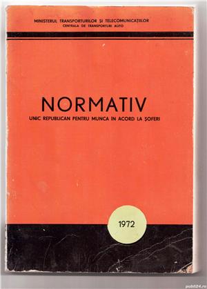 normativ unic republican pentru munca in acord la soferi 272 de pagini