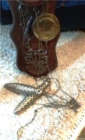 Ceas pendula cu contragreutati, Aradora. - imagine 3