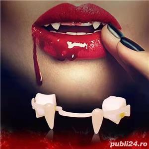 Dinti colti RETRACTABILI de vampir Dracula Cosplay Halloween +CADOU!