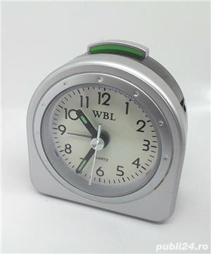 ceas de birou WBL, cu alarmă, funcțional