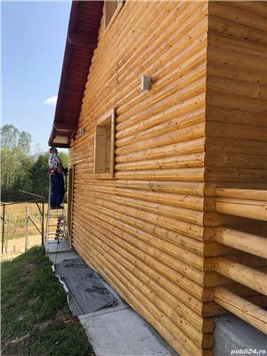 Lambriu rustic semirotund pentru placat cabane si mansarde - imagine 2