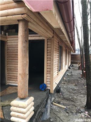 Lambriu rustic semirotund pentru placat cabane si mansarde - imagine 6
