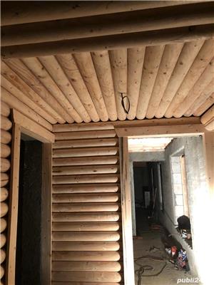 Lambriu rustic semirotund pentru placat cabane si mansarde - imagine 4