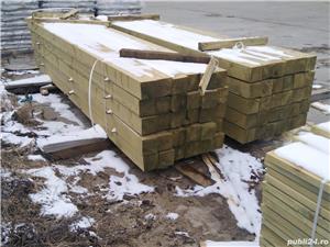Cherestea si grinzi rasinoase rindeluita si  impregnata in autoclava - imagine 4