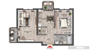 Apartament 2 camere 2 balcoane si loc parcare zona Brana Selimbar - imagine 5