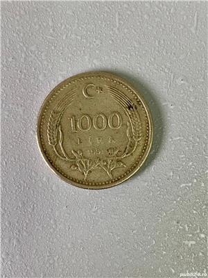 Moneda 1000 LIRE - 1000 old lira - 1991 - Turcia - KM 997 (75)