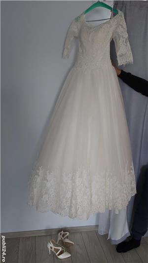 Vand Rochie de mireasă +pantofi - imagine 2