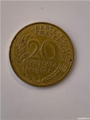 Moneda 20 CENTIMES - 20 CENTIMI - 1963 - Franta - KM 930 (94)