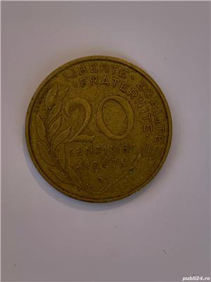 Moneda 20 CENTIMES - 20 CENTIMI - 1967 - Franta - KM 930 (95)