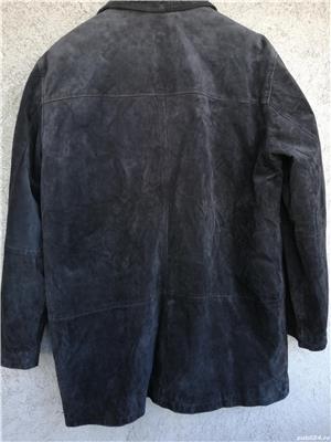 Vand haina din piele intoarsa pentru barbati, talie mare-134 cm - imagine 2