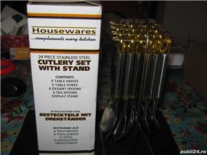 Set tacamuri 24 stainless steel cu suport dedicat special,produs absolut nou,nefolosit,super calita  - imagine 3
