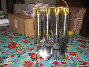 Set tacamuri 24 stainless steel cu suport dedicat special,produs absolut nou,nefolosit,super calita  - imagine 7