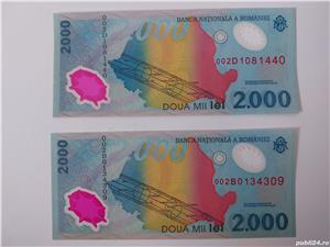 Bancnote nefolosite 2000 lei seria 002 cu Eclipsa din 1999 - imagine 2