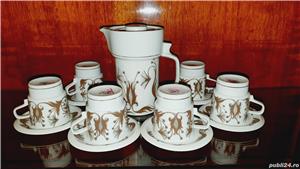 Set porțelan fin cești farfurii cana Coșuleț porțelan cadou - imagine 7