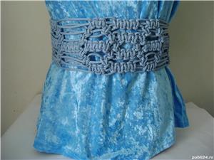 Cordon decorativ bleu, împletit - imagine 3