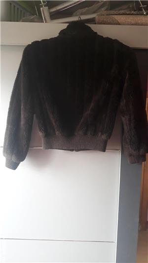 Vând geacă din blană artificială TALLY WEIJL, culoare maro, mărimeS-M! - imagine 2