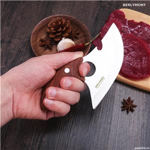 Set Cutite bucatarie, Cutit macelar, Full Tang, Cutit japonez forjat manual, Cutit universal - imagine 6