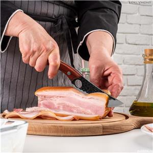 Set Cutite bucatarie, Cutit macelar, Full Tang, Cutit japonez forjat manual, Cutit universal - imagine 4