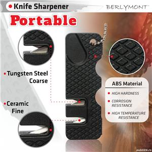 Set Cutite macelar, Cutit bucatar, Cutit japonez forjat manual, Full Tang, antiaderent, Ascutitor - imagine 10