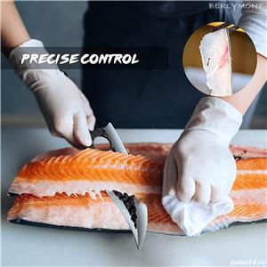 Set Cutite macelar, Cutit bucatar, Cutit japonez forjat manual, Full Tang, antiaderent, Ascutitor - imagine 7