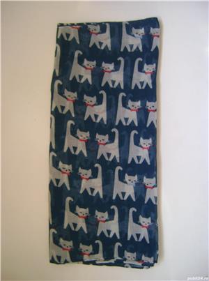 Esarfă tip burlan, cu pisici - imagine 2